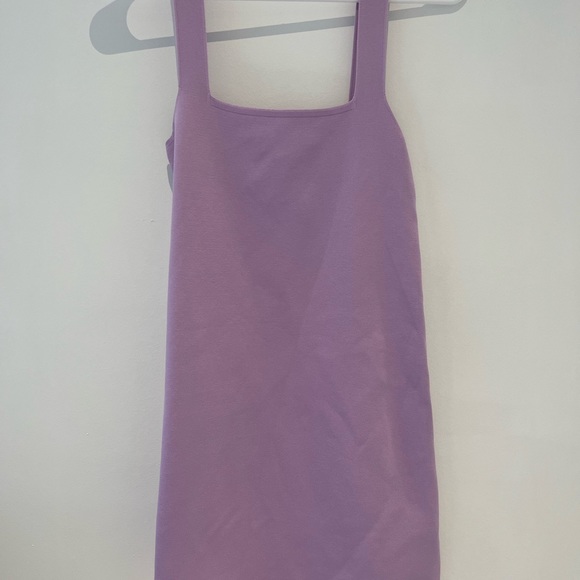 ZARA Light Purple Square Neck Dress - Picture 3 of 4